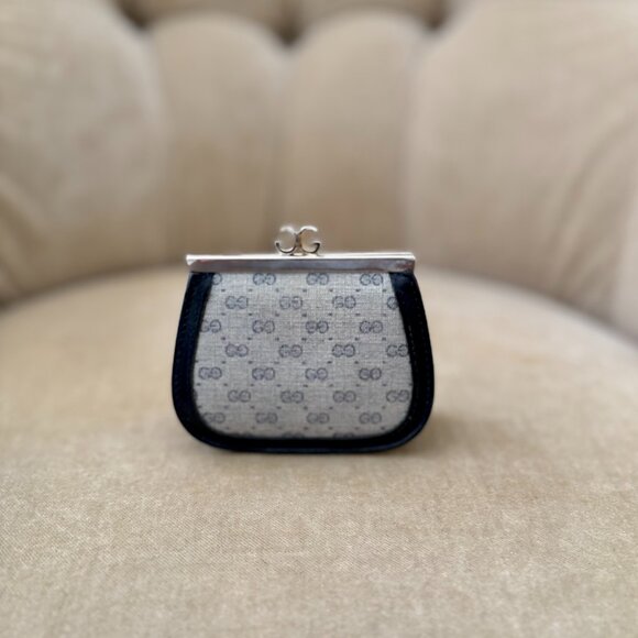 VTG Auth GUCCI Supreme GG Micro Monogram Coated Canvas MINI Coin Purse - Picture 5 of 10